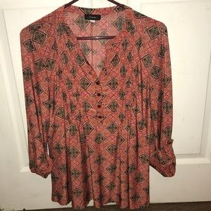 Patterned comfy blouse